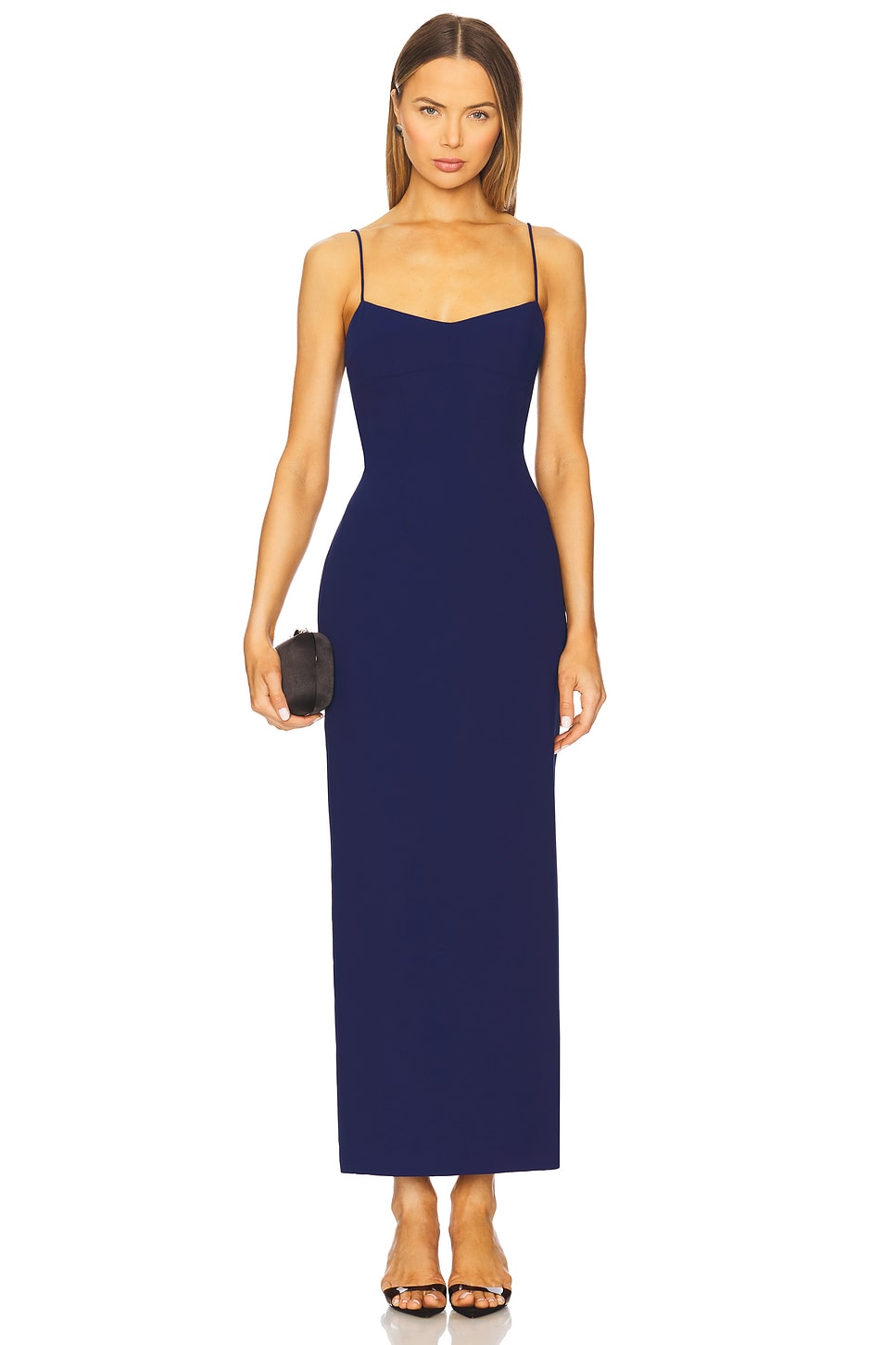 Amanda Uprichard MAXIKLEID LARENCE in Navy REVOLVE
