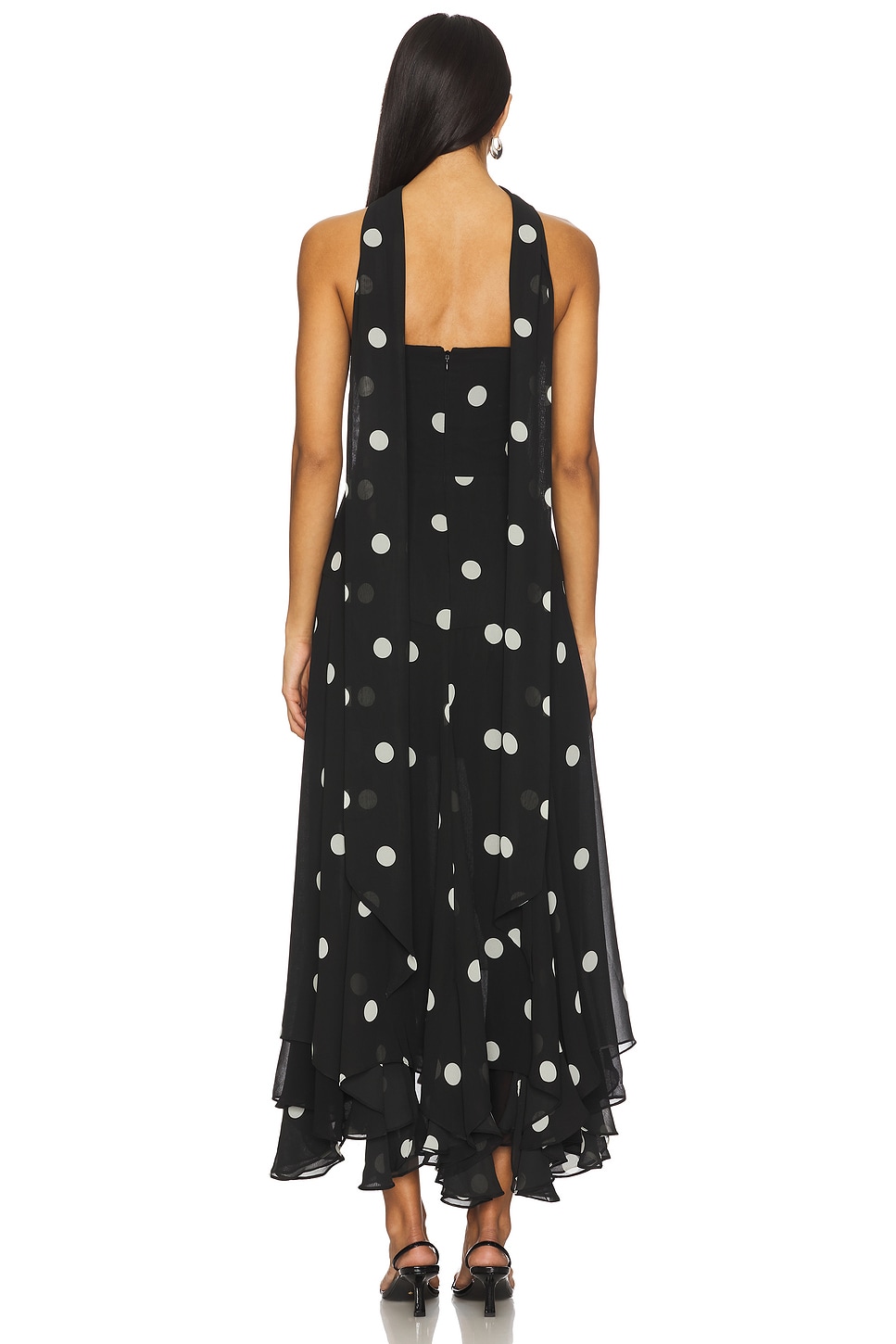 sachin and babi light blue dress self-portrait Floral Print Chiffon Maxi Dress