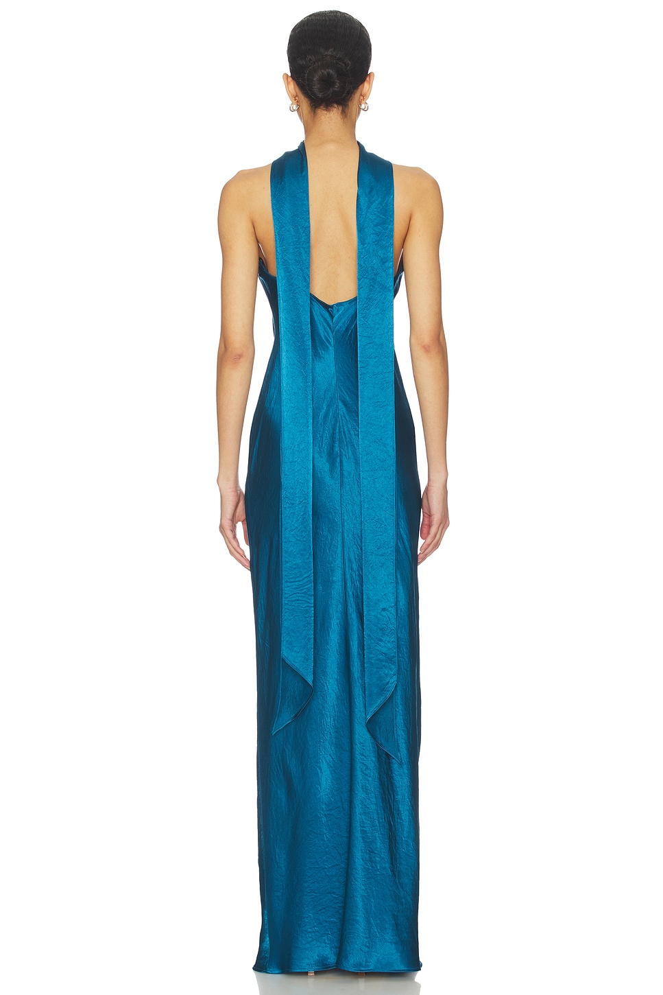 eden ruffle maxi dress Eden Silk Ruffle Slit Maxi Dress