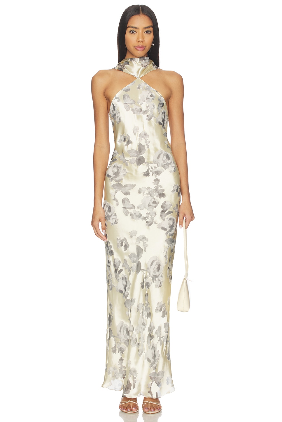chinese dress ladies Ashton Maxi Dress in Snow Petal by Amanda Uprichard main image 1