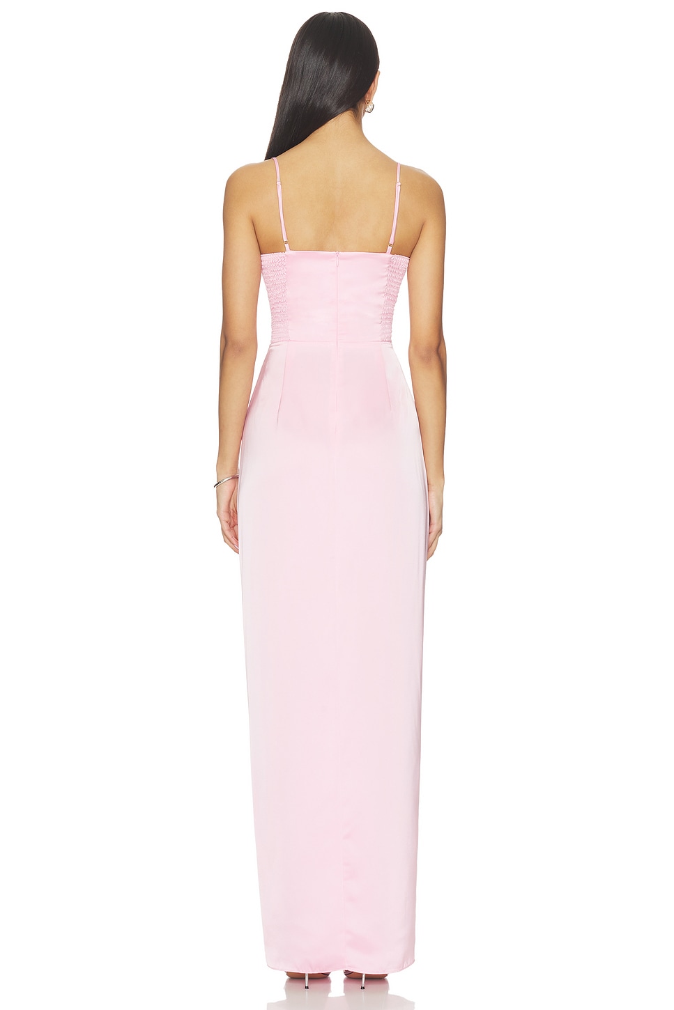 candy floss pink dress Amanda Uprichard Cynthia Gown