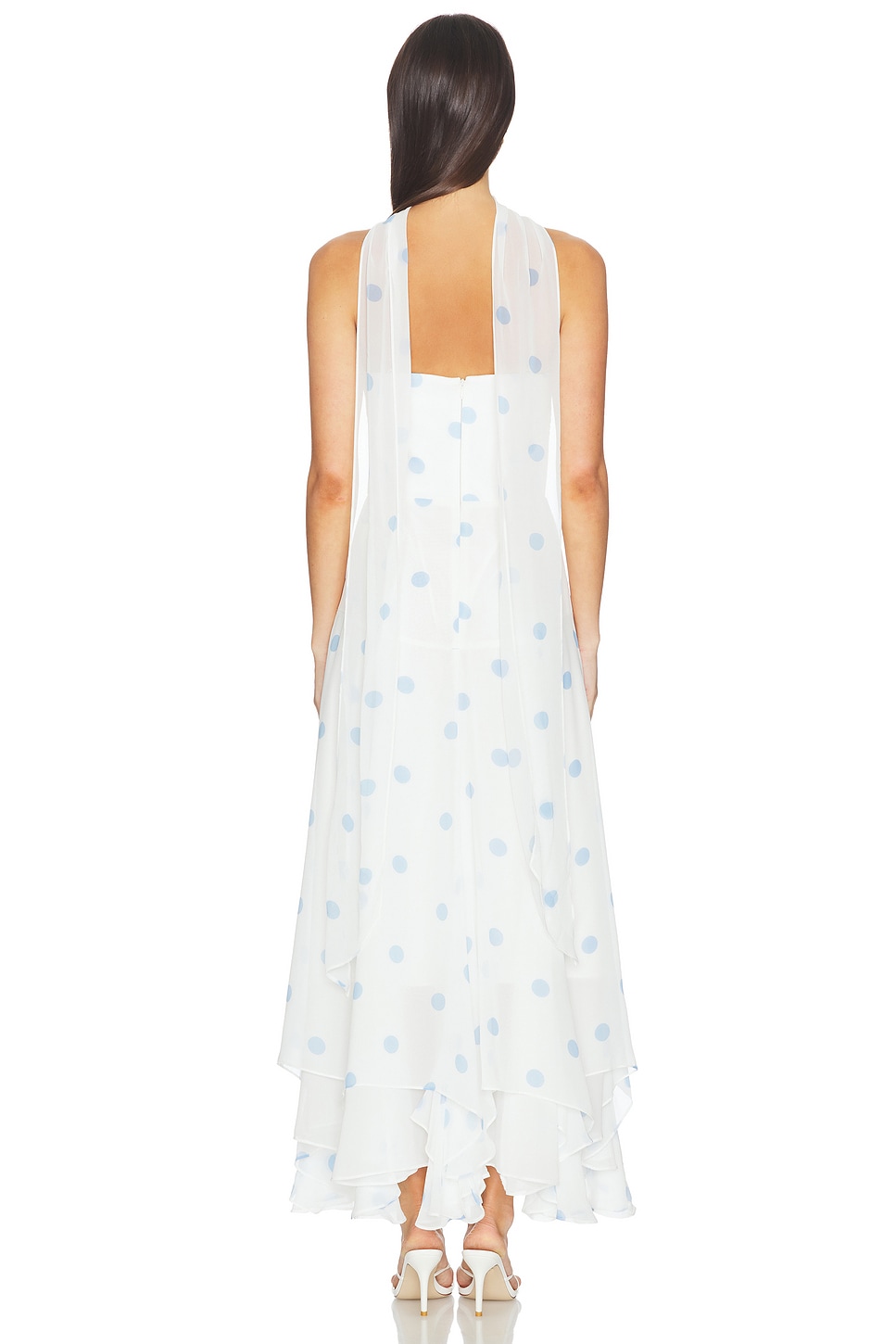 white christmas dresses Caira Chiffon Scarf Maxi Dress / Sage | Meshki