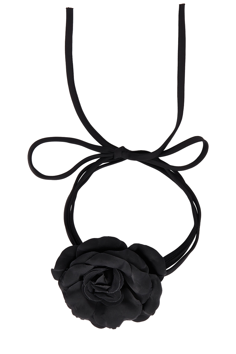 Rose Flower Choker Necklace, Flower Statement Chokers, Silk Rosette Necklace