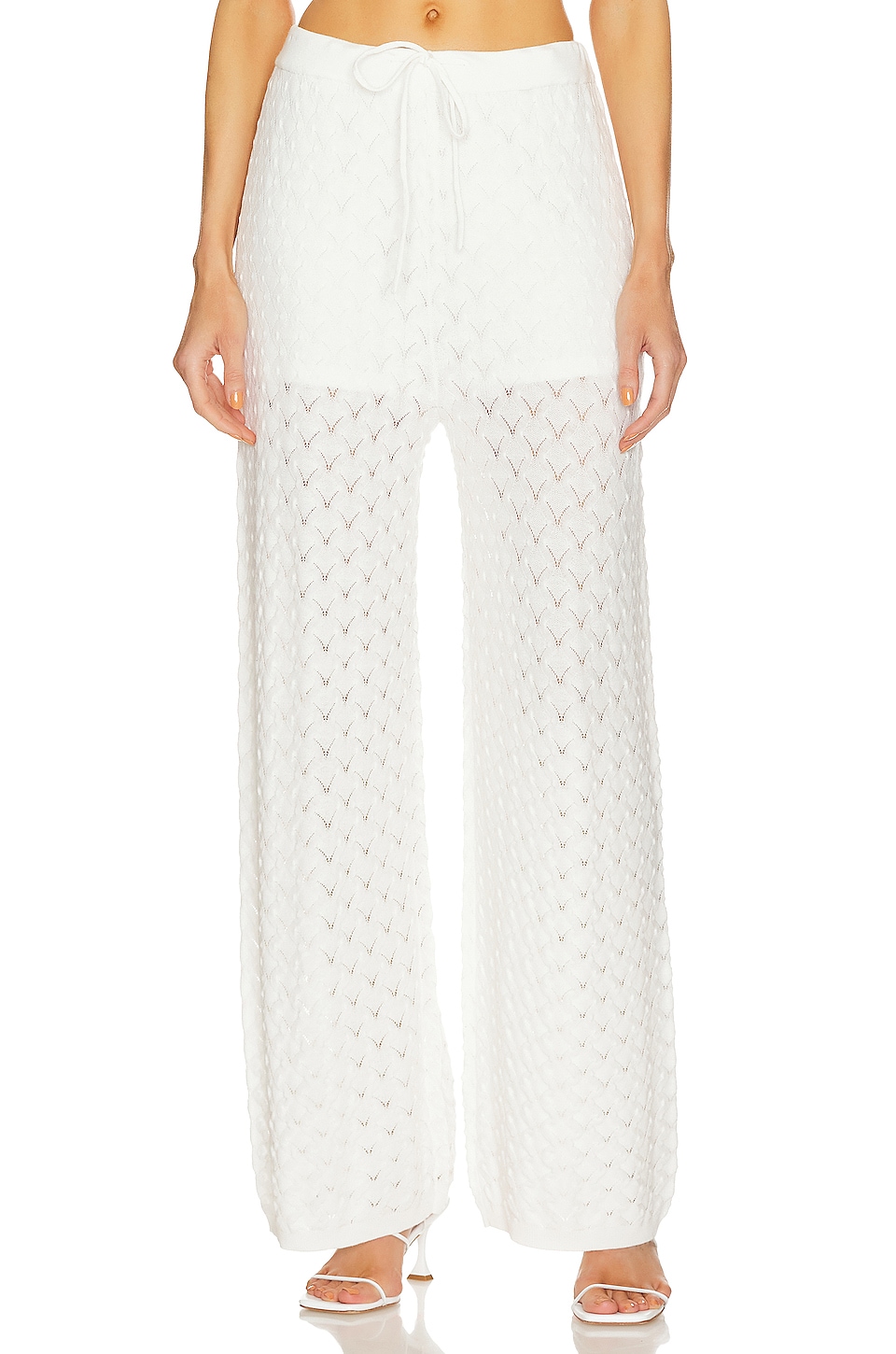 superdown Avia Pant in White Sequin