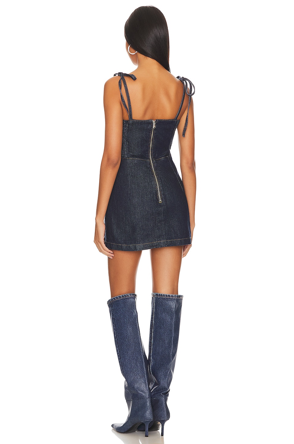 Amanda Uprichard Taylor Denim Skort Romper thumbnail