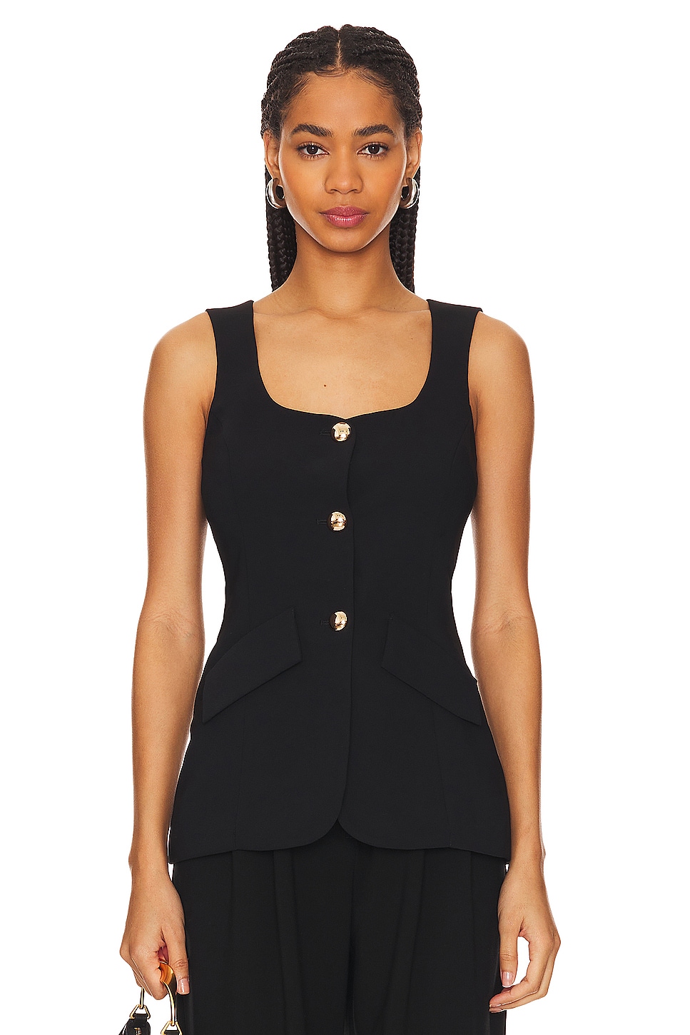 Amanda Uprichard Kya Top in Black | REVOLVE
