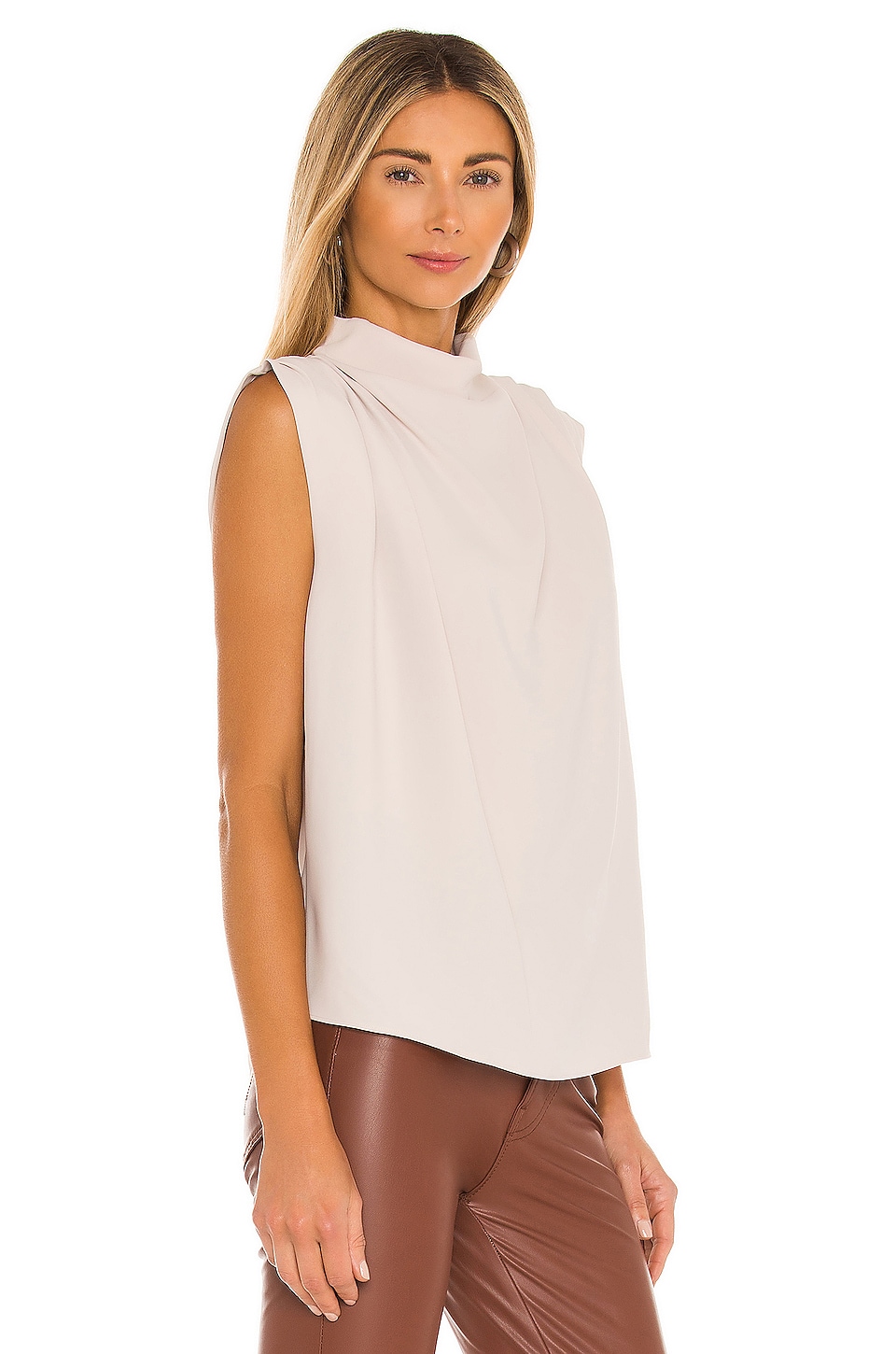 Amanda Uprichard Sleeveless Fabienne Top in Bone