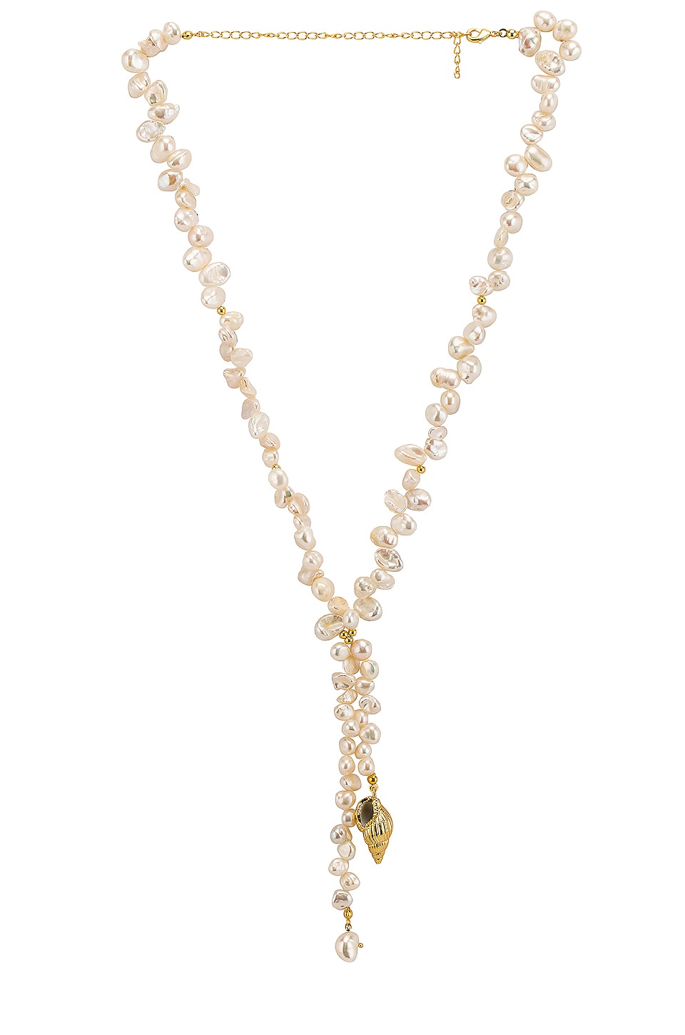 Amber Sceats Tully Necklace in Gold & Pearl