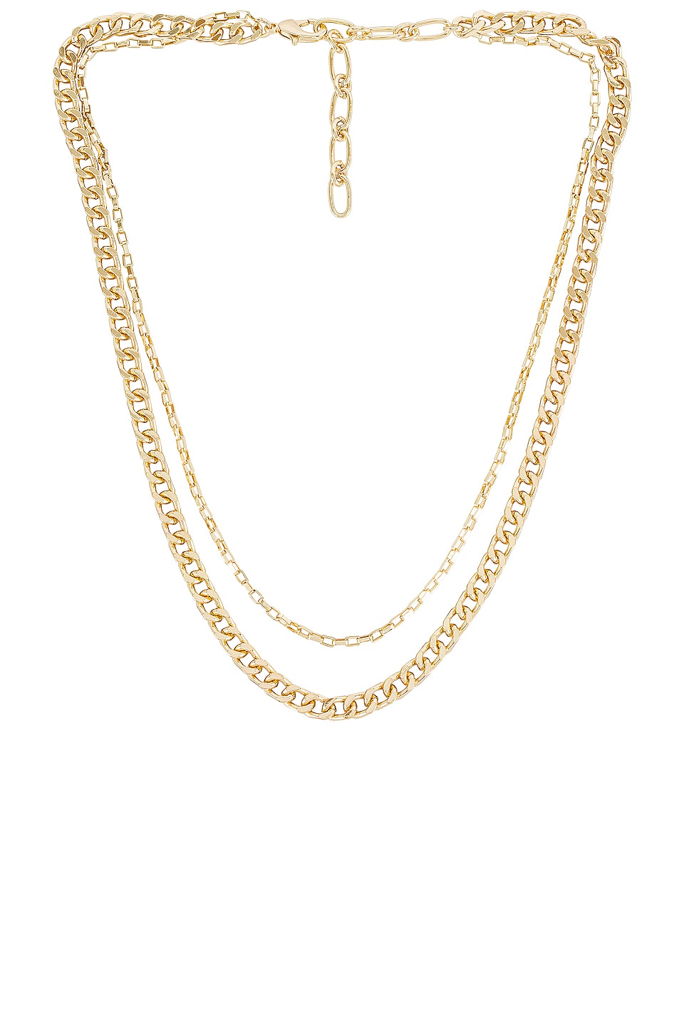Amber Sceats Layered Chain Necklace in Gold