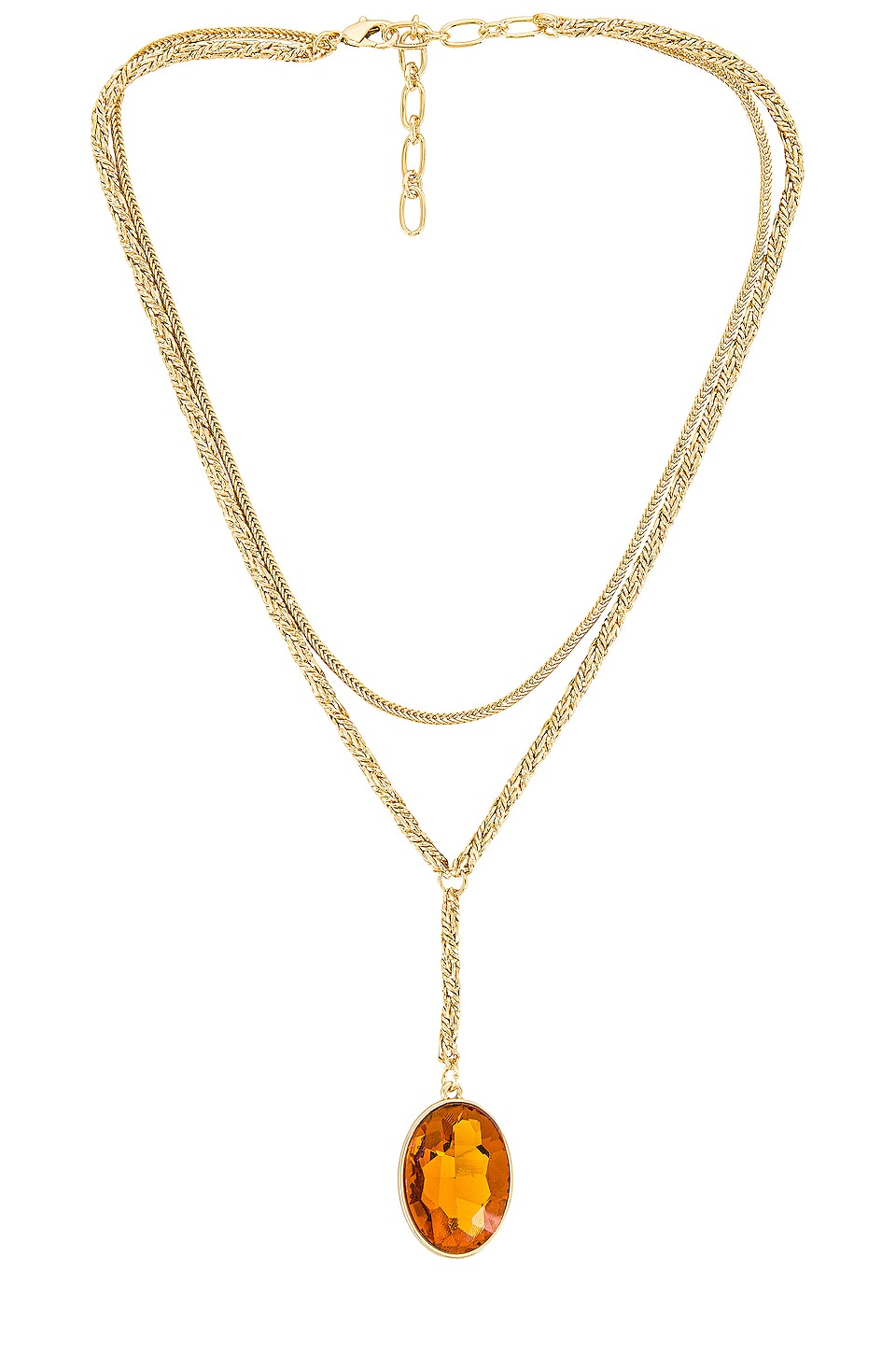 Amber Sceats Lariat Pendant Necklace in Gold | REVOLVE