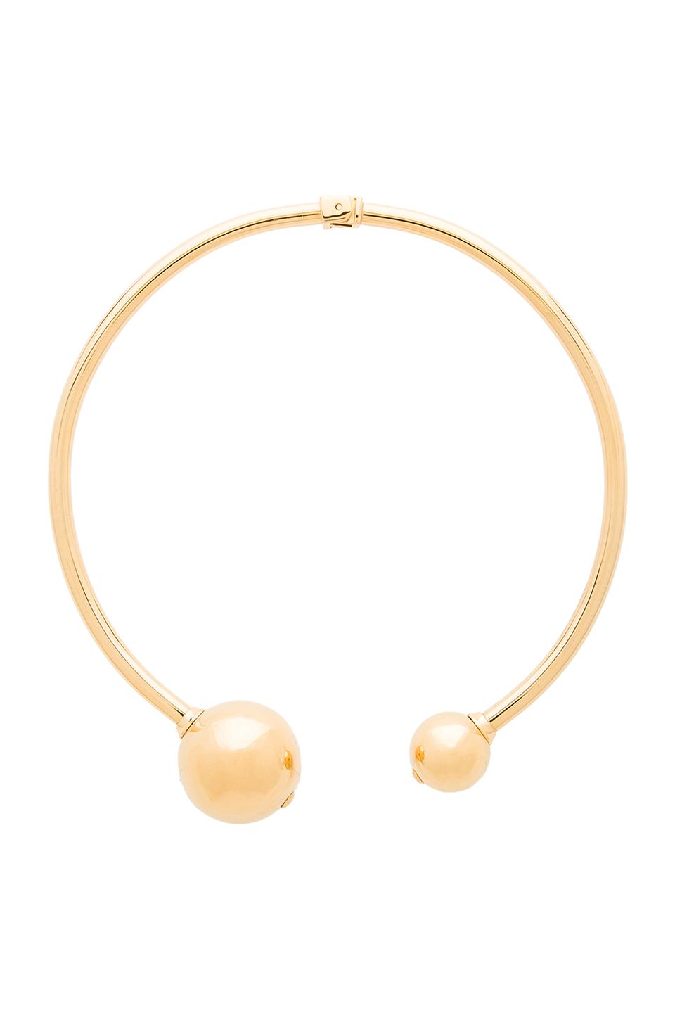 Amber Sceats Double Ball Necklace in Gold