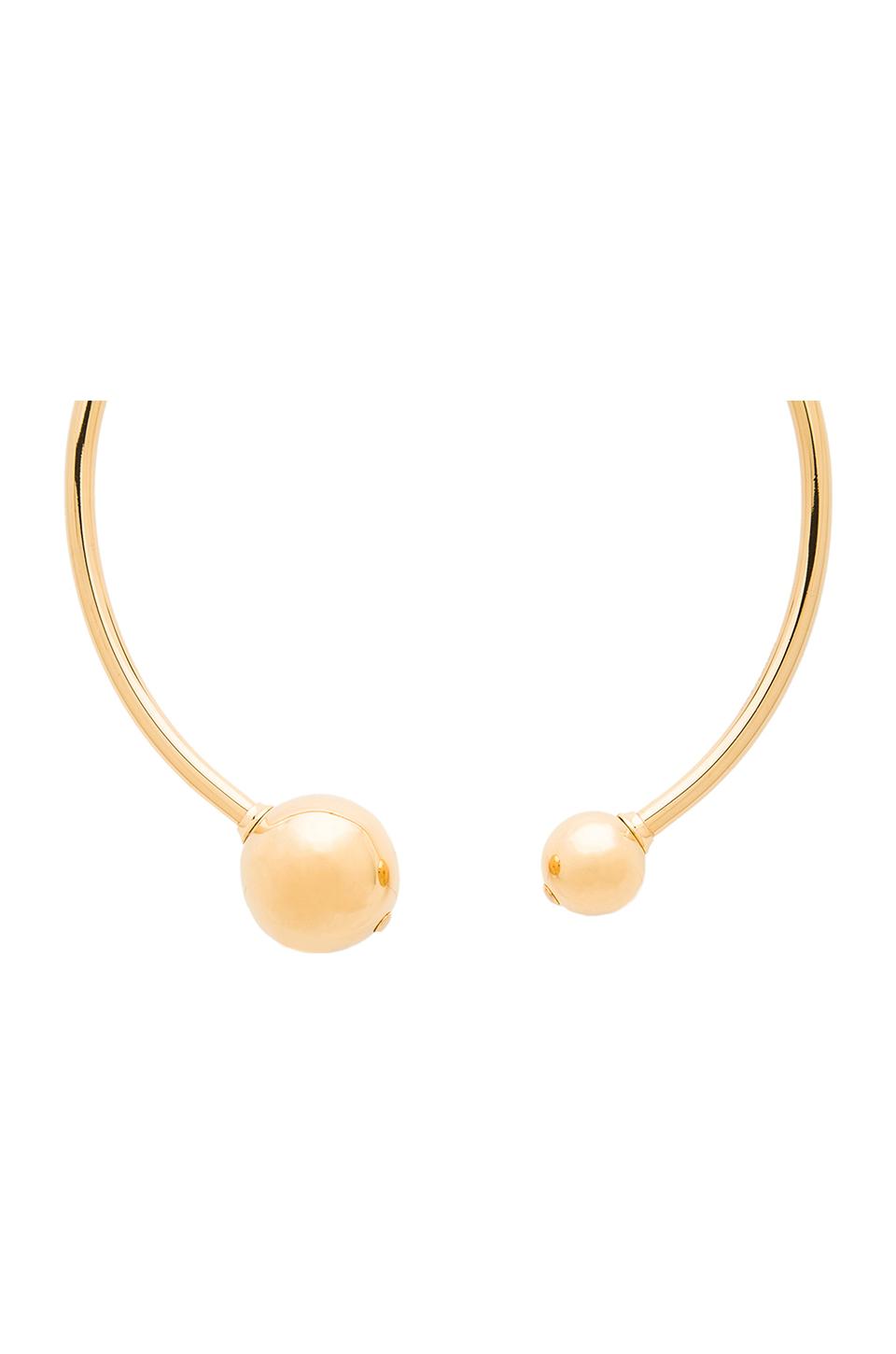 Amber Sceats Double Ball Necklace in Gold