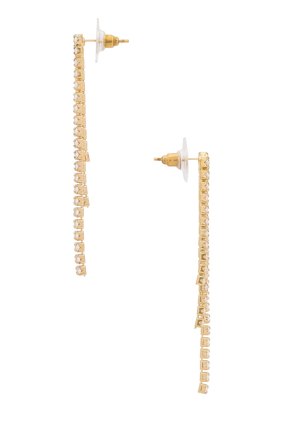 Amber Sceats Falling Crystal Earrings in Gold
