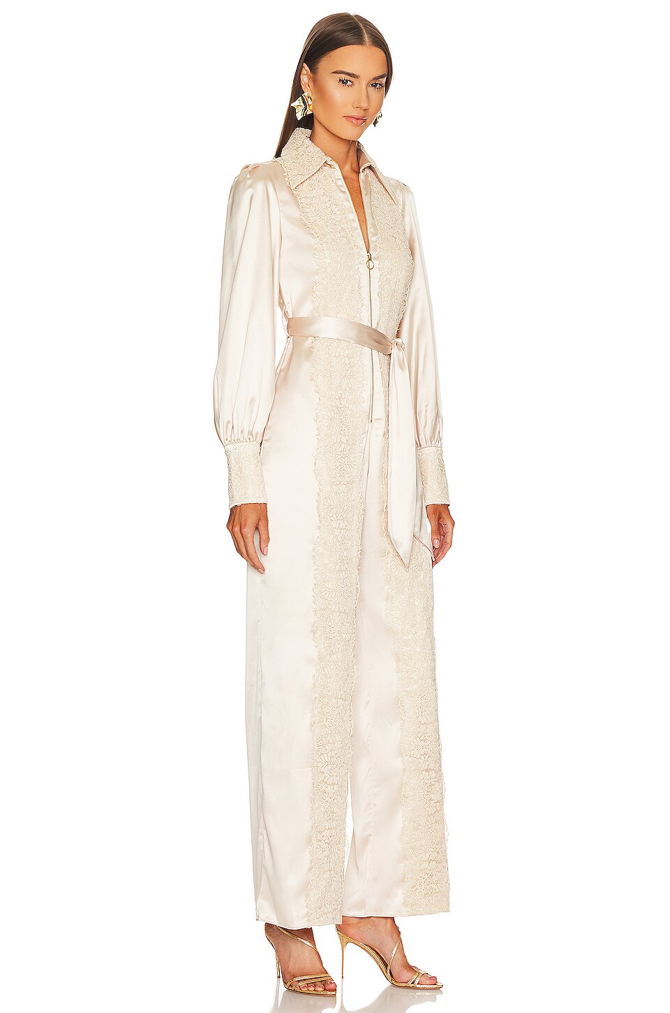 Alice McCall Veronica Lake Jumpsuit in Bone