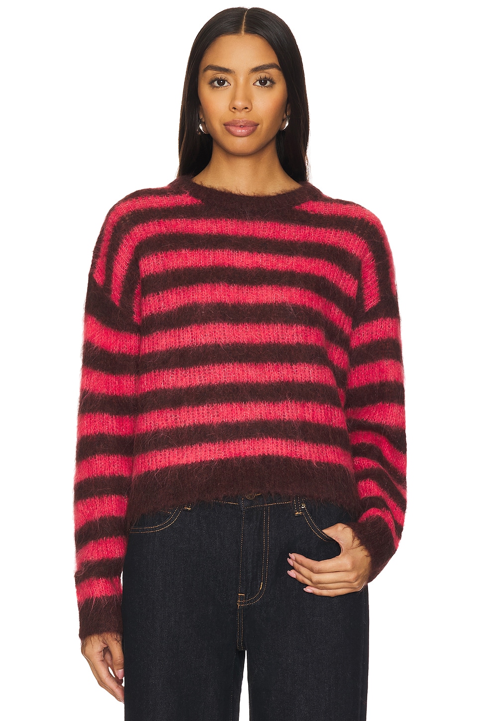 American Vintage Bymi Pullover in Bordeaux Hortensia Rayes
