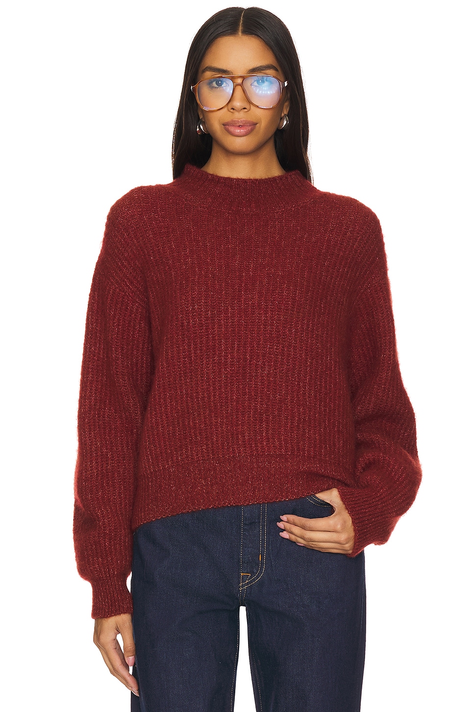 East Mock Neck Pullover - Thumbnail 1