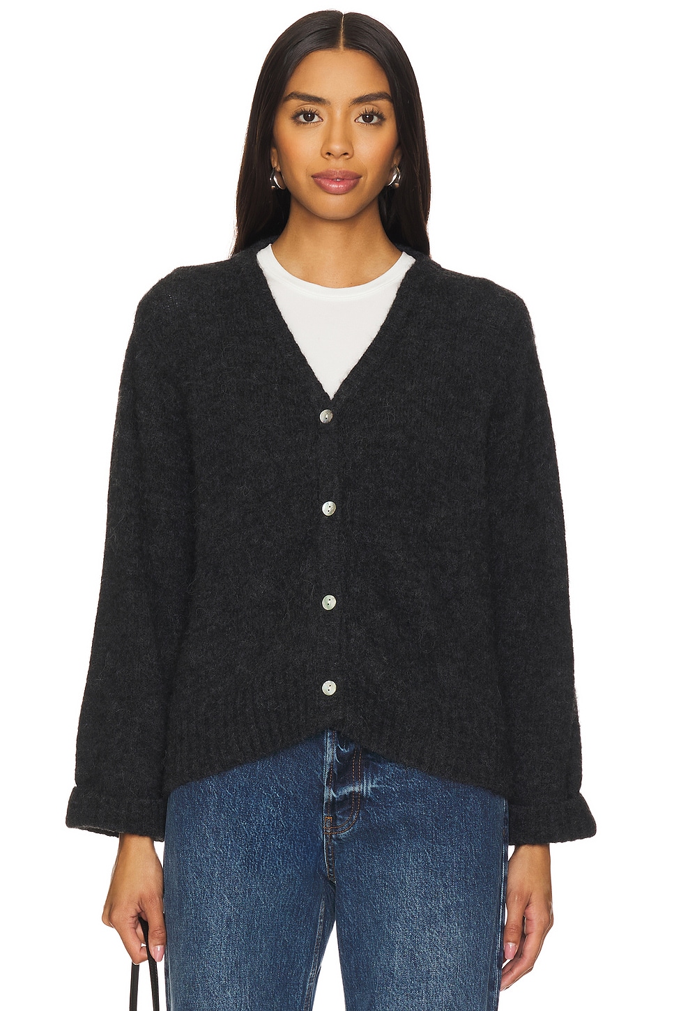 Vintage 70s Wool Acrylic Blend Knit Tradewinds Cardigan Navy
