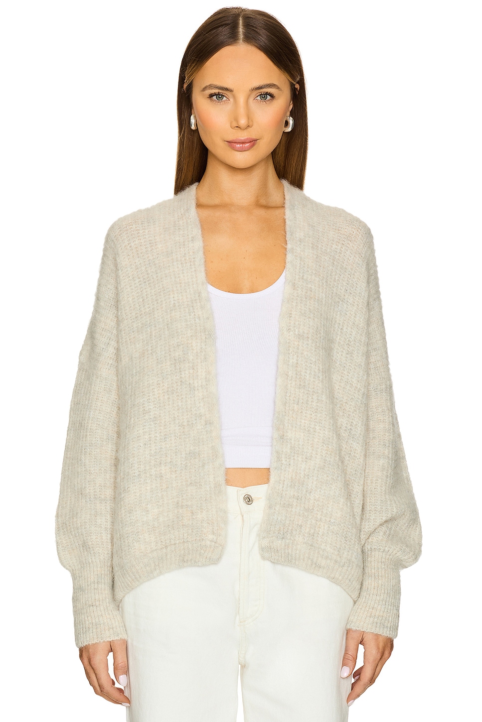 カーディガン us vintage cardigan. American Vintage East Cardigan in Poudreuse Chine | REVOLVE