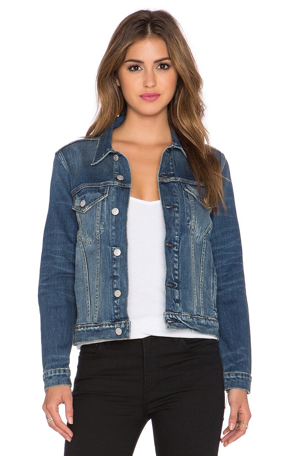 AMO Denim Pop Jacket in Dive Bar | REVOLVE