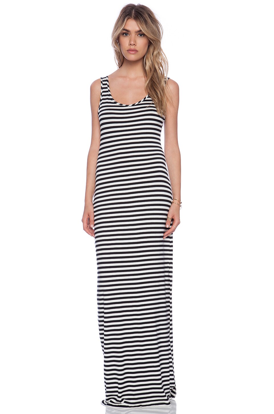 amour vert Zea Dress in Large Black & White Stripe | REVOLVE