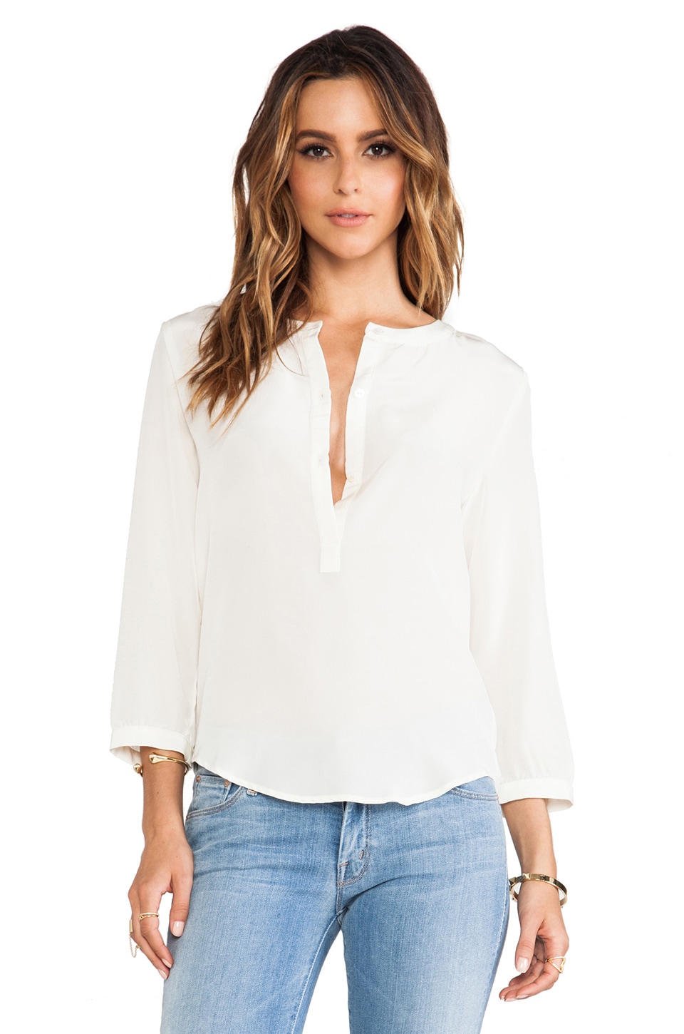 amour vert Kelly Blouse in Ivory | REVOLVE