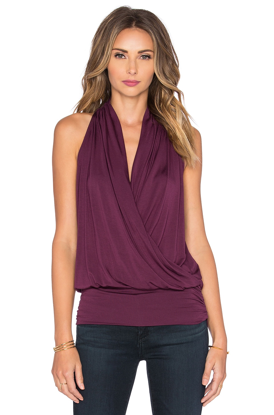 amour vert Agnes Top in Plum | REVOLVE