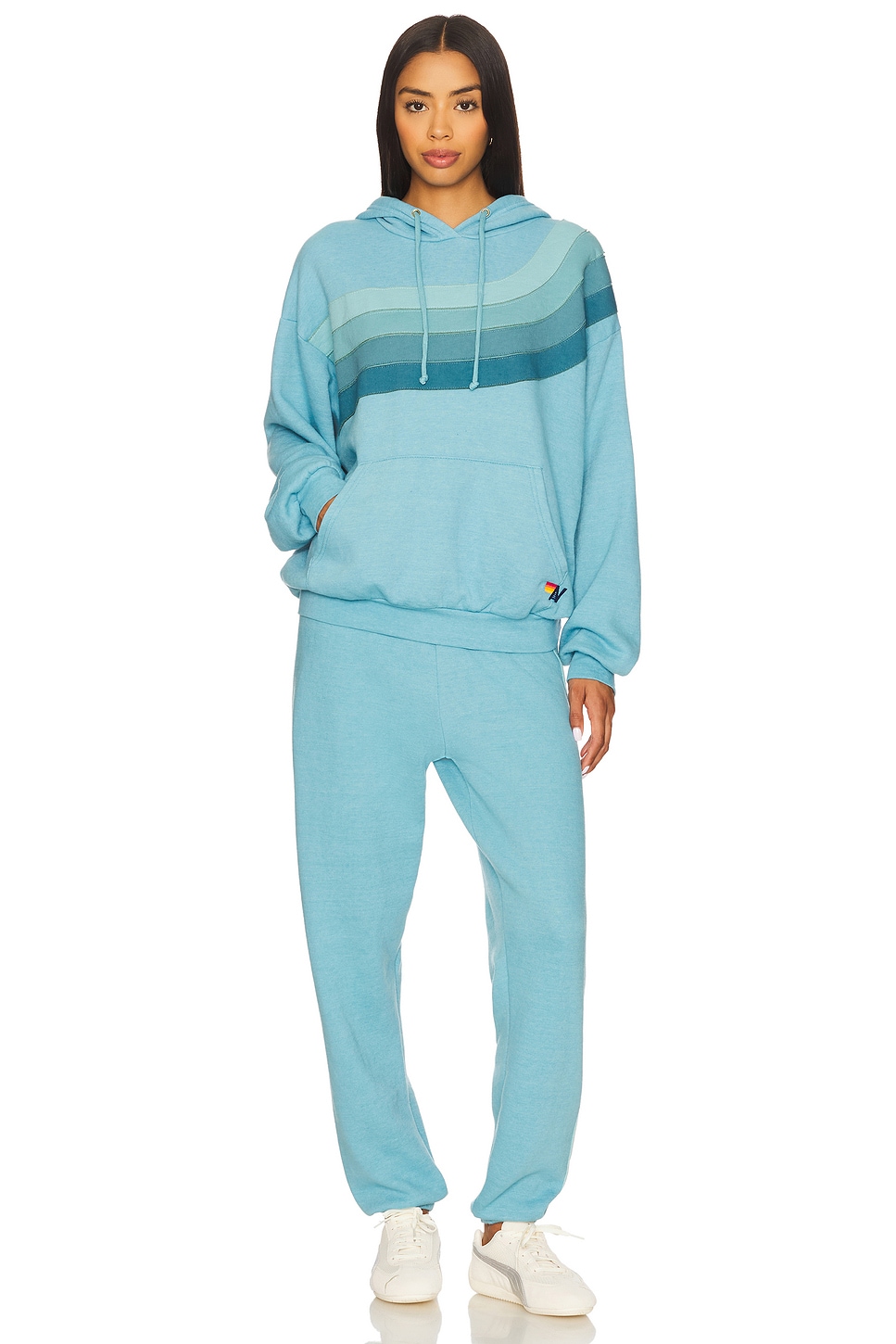 Aviator Nation Wave Stripe 4 Relaxed Pullover Hoodie thumbnail