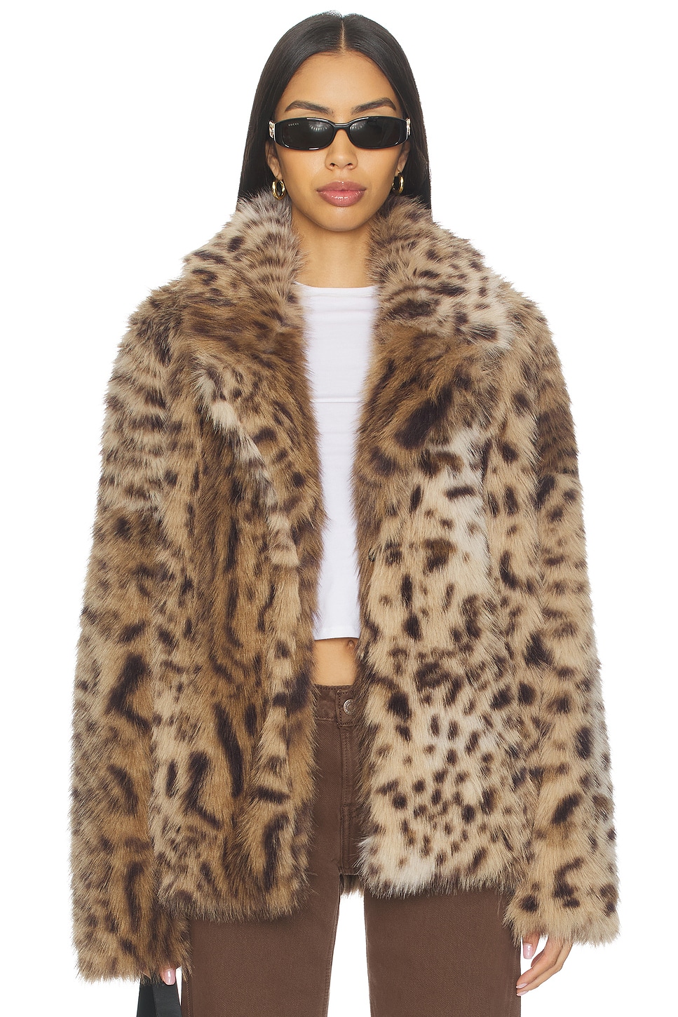Aniye By Roxette Faux Fur Jacket in Hyena | REVOLVE