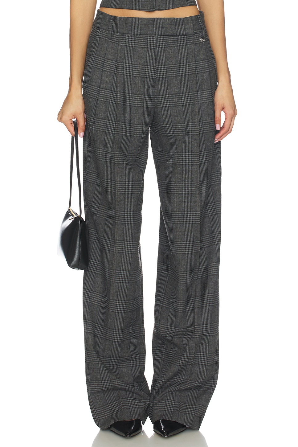 Aniye By Daliah Baggy Pant in Stone Check | REVOLVE