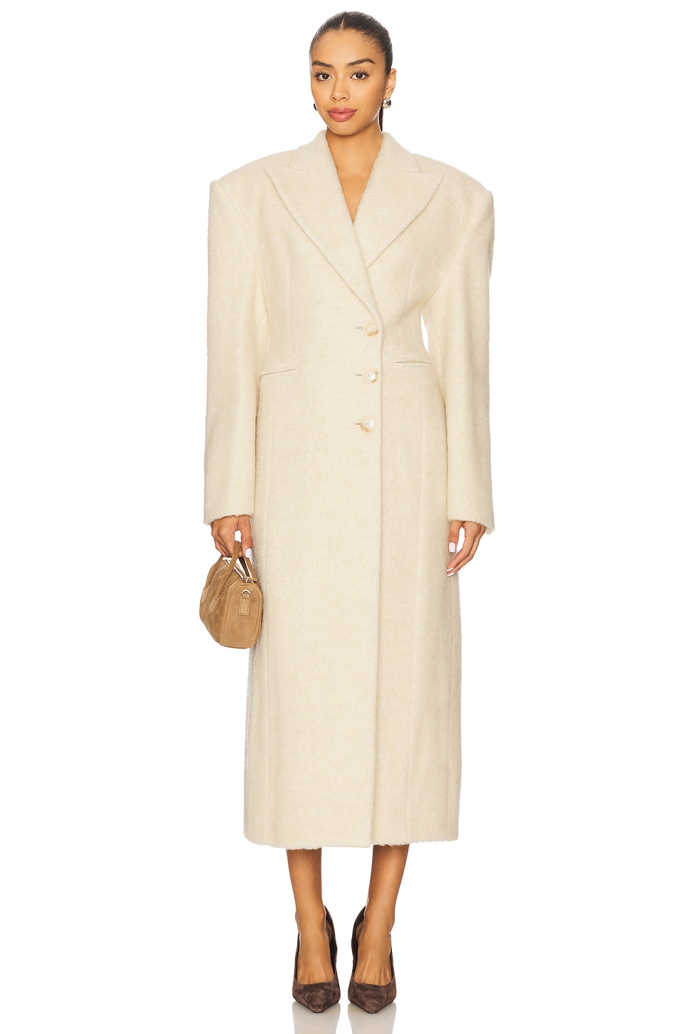 The Andamane Ottavia Coat in Ivory | REVOLVE