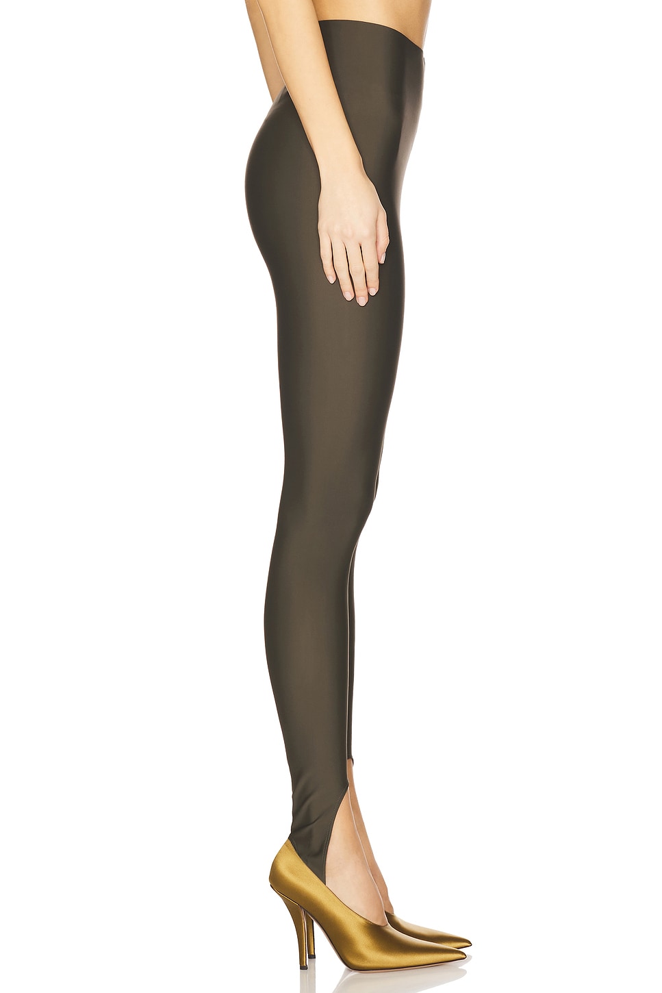 The Andamane Holly Stirrup Leggings in Khaki
