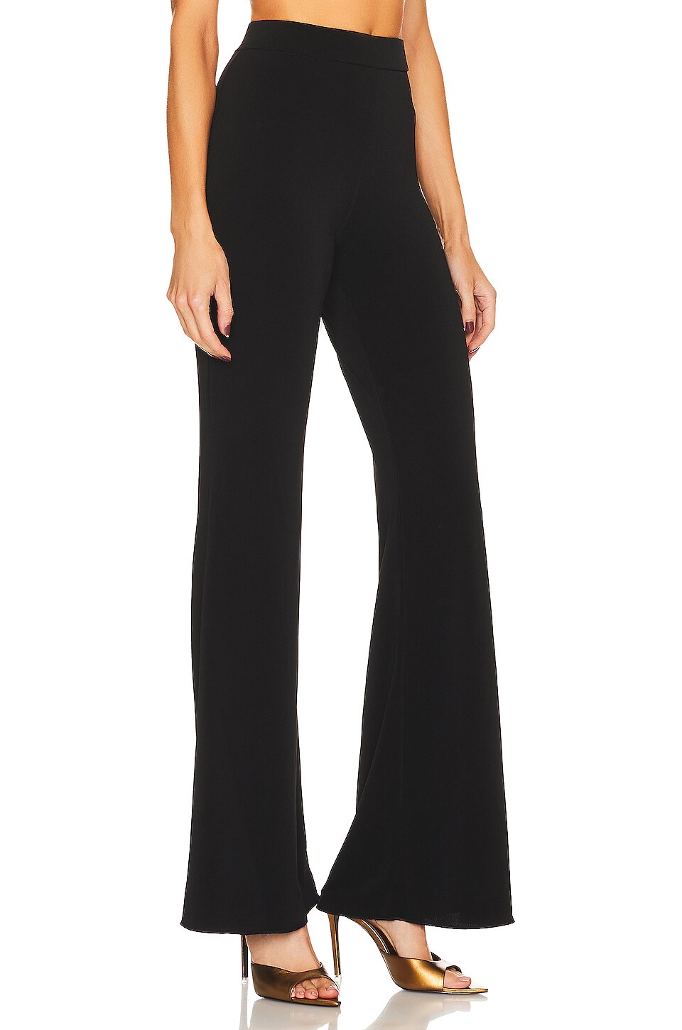The Andamane Gaia Flare Pants in Black