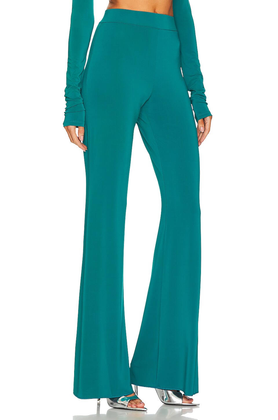 The Andamane Gaia Flare Pants in Malachite