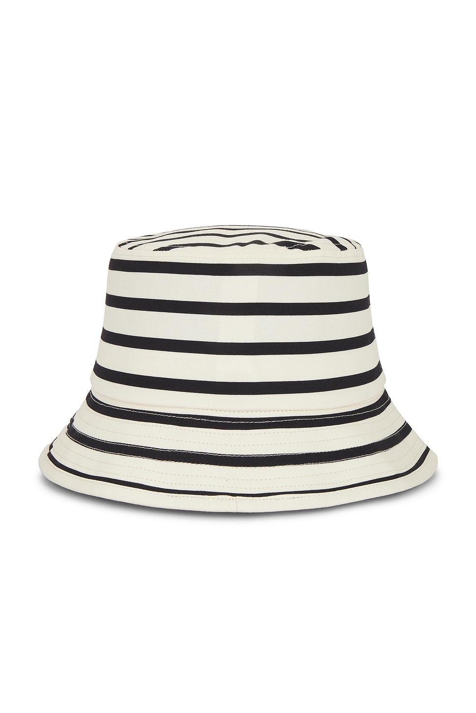 ANINE BING Nicks Bucket Hat in Black Stripe French Terry  display picture 3