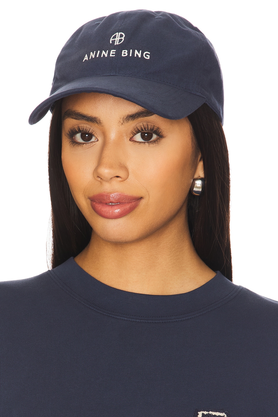 ANINE BING Jeremy Baseball Cap in Washed Navy | REVOLVE