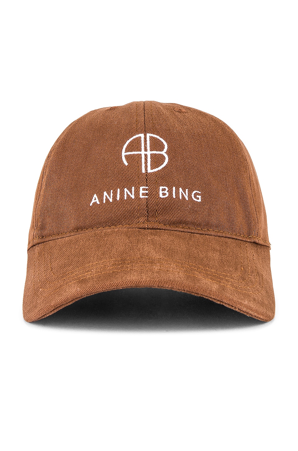 ANINE BING Jeremy Baseball Cap in Dark Camel