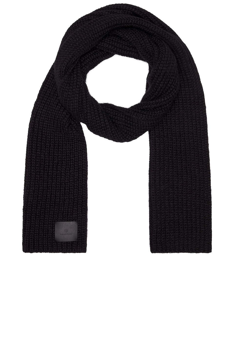 ANINE BING Hannah Scarf in Black REVOLVE