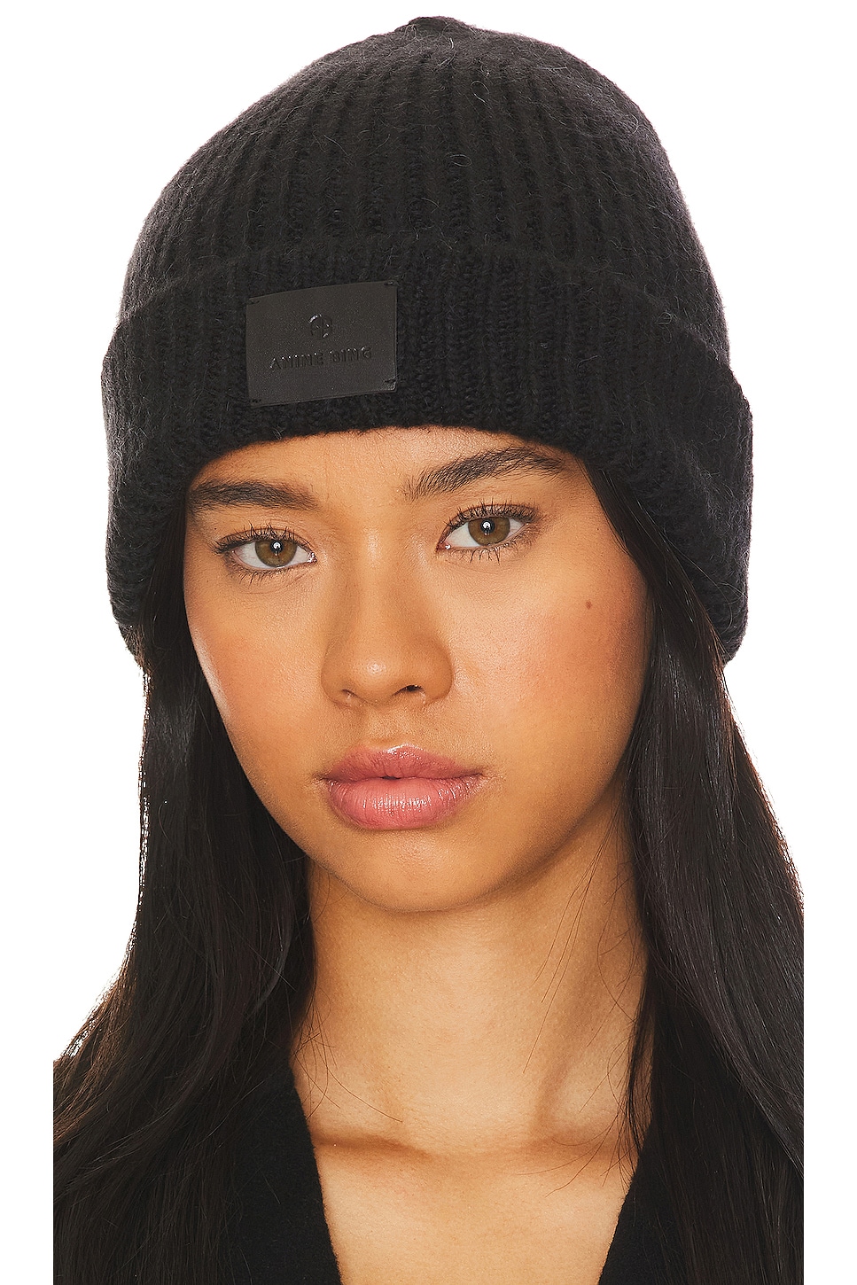 ANINE BING Elia Beanie in Black REVOLVE