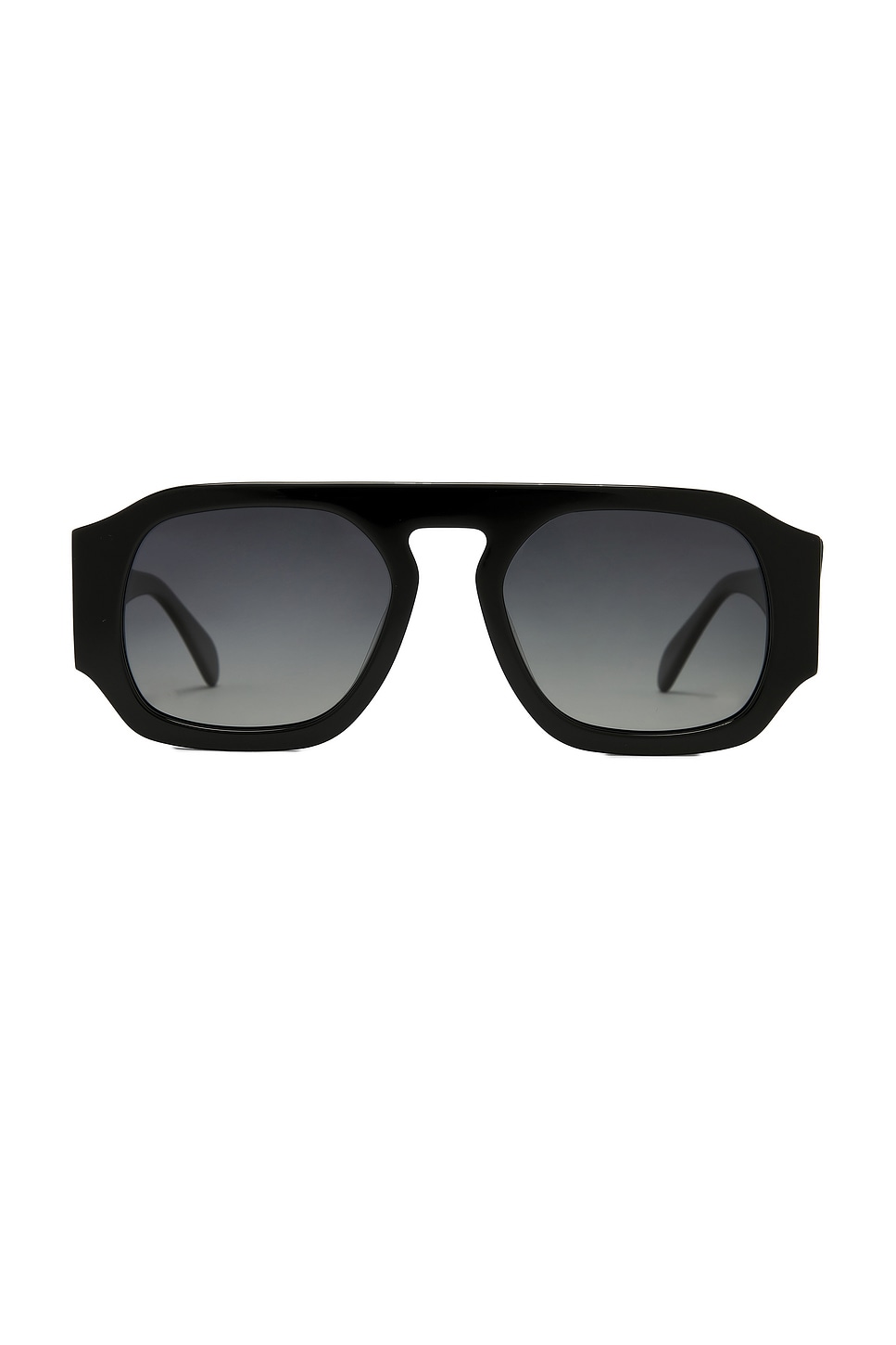 ANINE BING Preston Sunglasses in Black With Green | REVOLVE