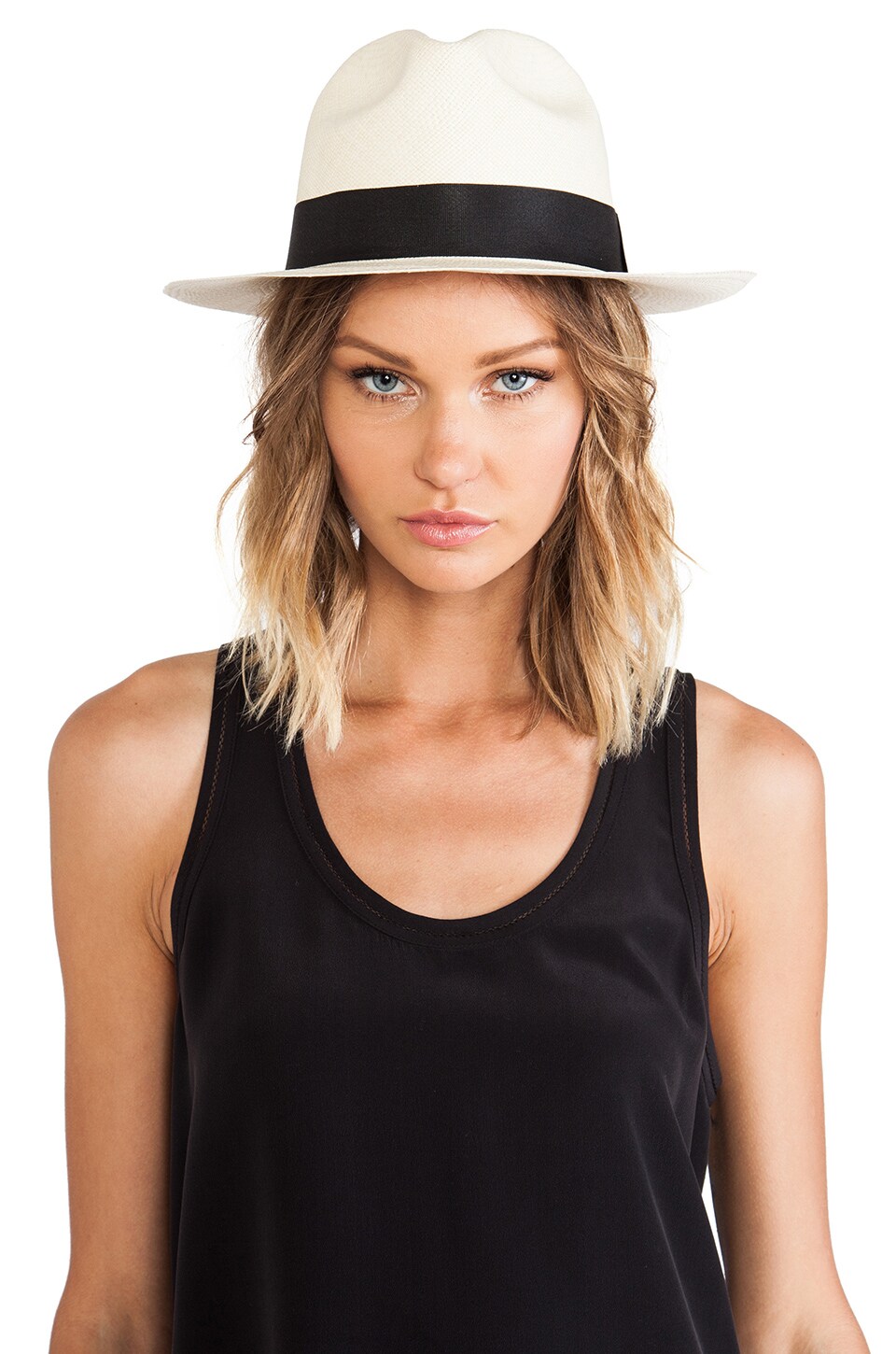 ANINE BING Panama Hat in Neutral REVOLVE