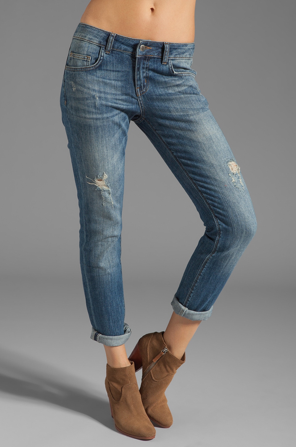 ANINE BING Boyfriend Jean in Blue | REVOLVE