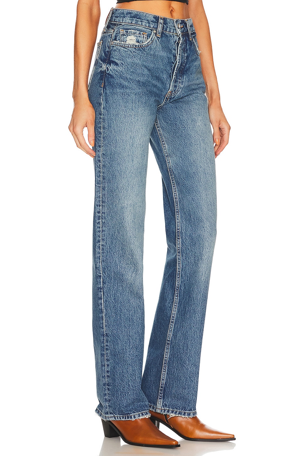 ANINE BING Kat Jean in Aqua Blue