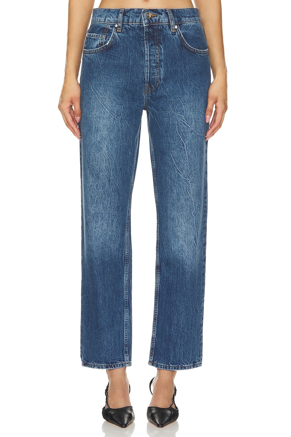 ANINE BING Benson Jeans in Marine Blue | REVOLVE