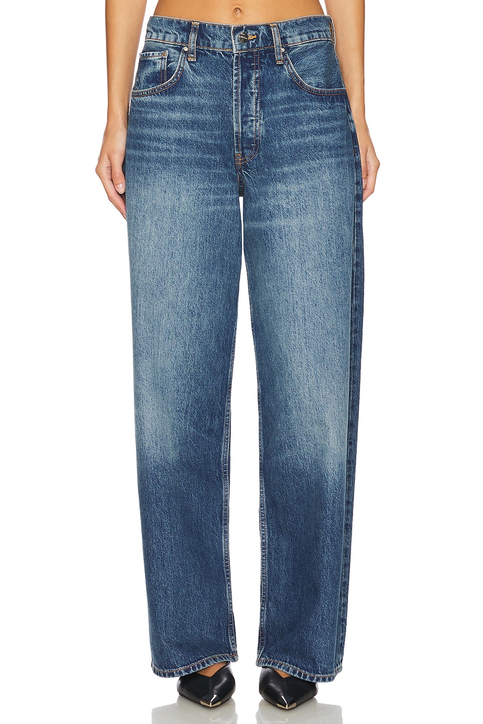 ANINE BING Manon Jeans in Mazarine Blue | REVOLVE