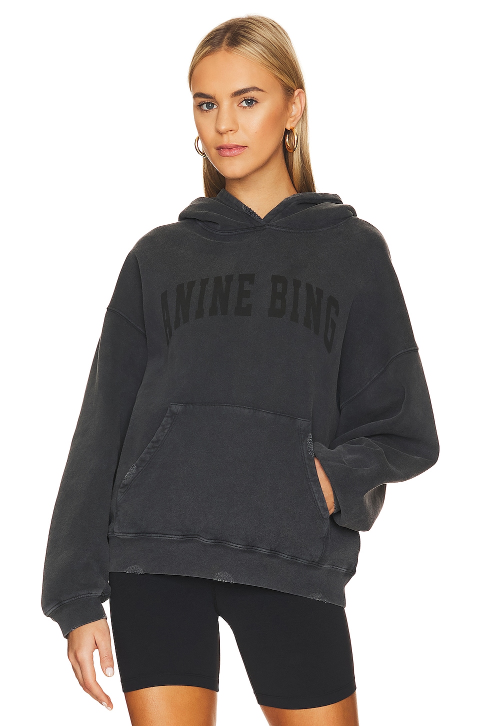 ANINE BING Women's Tyler Sweatshirt Bing, Washed Black, XXS at   Women's Clothing store