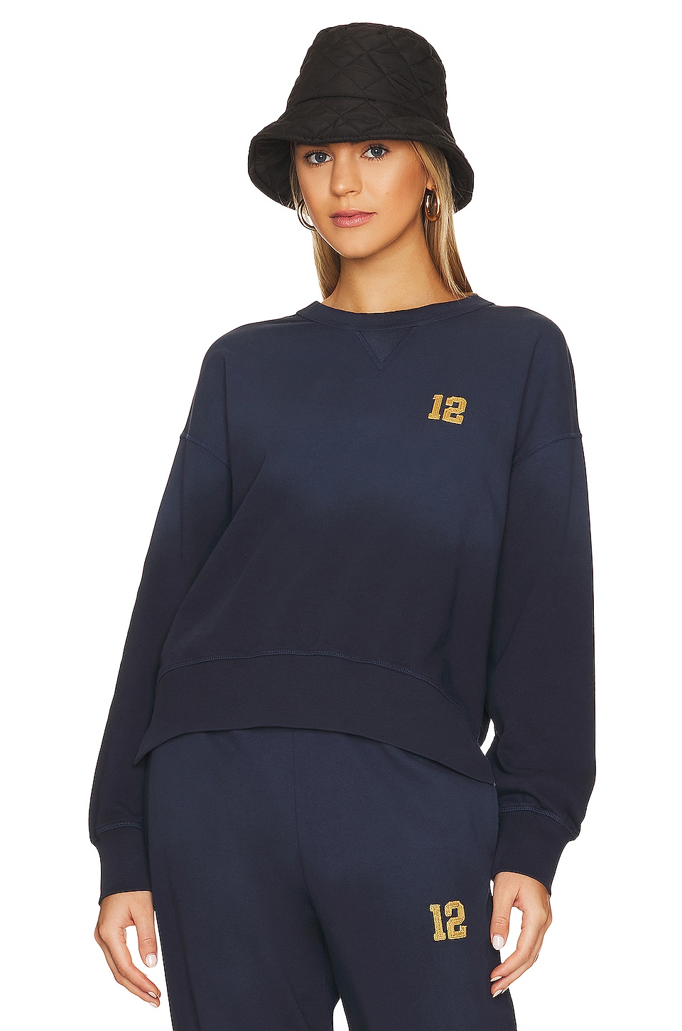 ANINE BING Rod League Sweatshirt in Washed Navy
