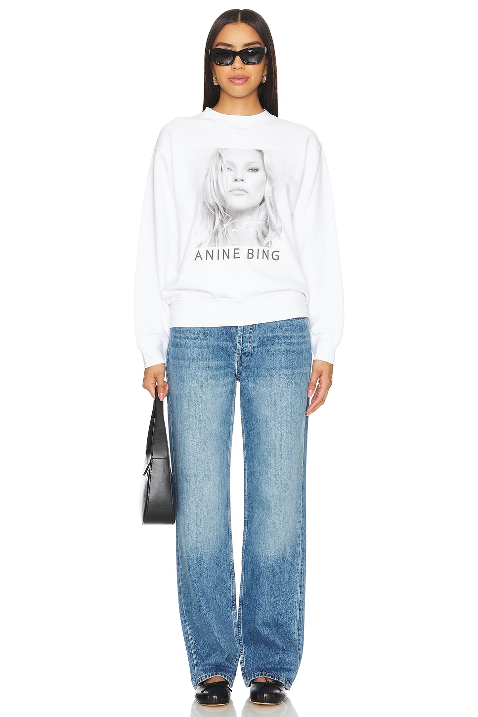 ANINE BING アニービング　KATE MOSSケイトモスTシャツ ANINE BING Avi Kate Moss Tシャツ | ホワイト | FARFETCH JP
