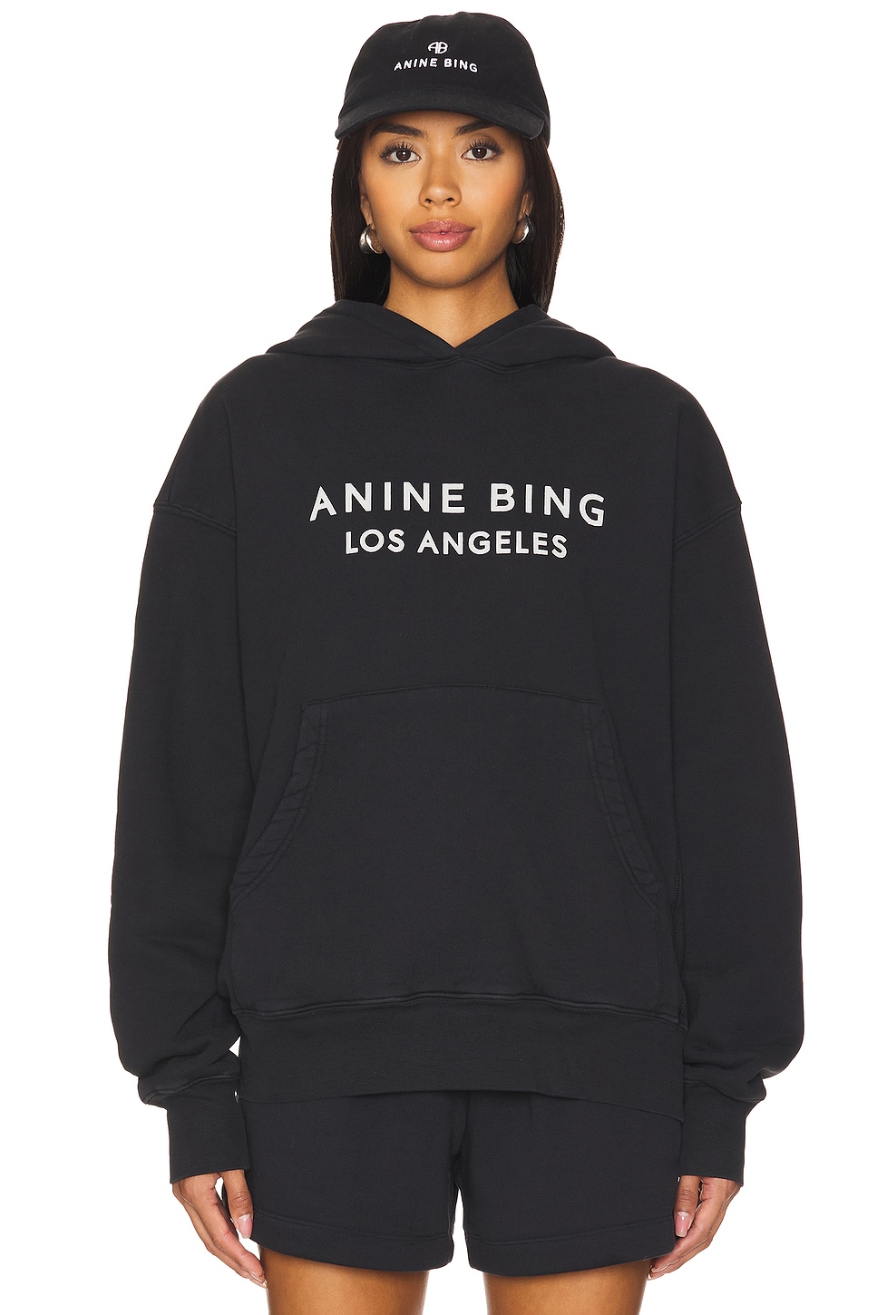 ANINE BING A132148005BLACK 関税送料込 ANINE BING Alto Hoodie in Black | REVOLVE