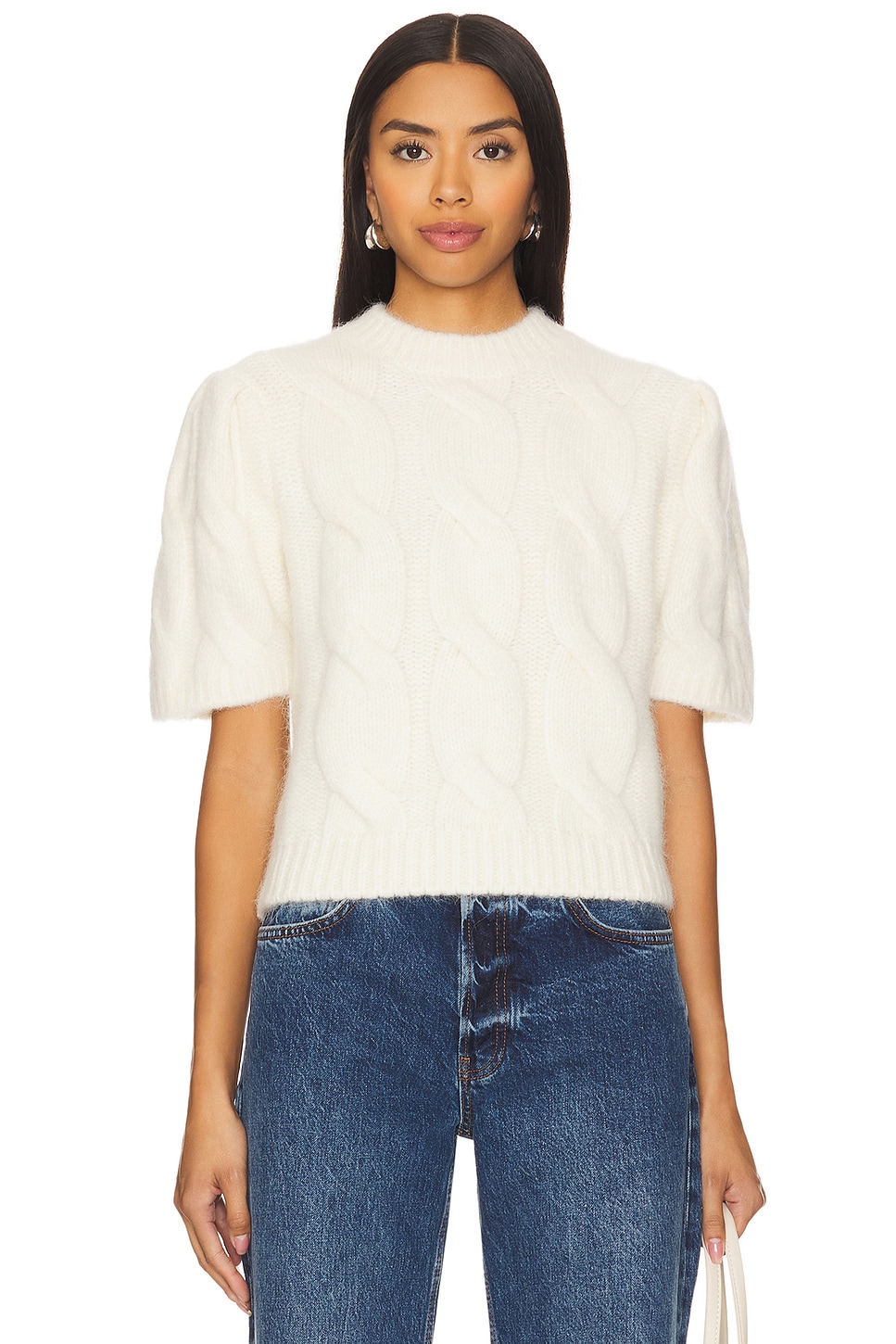 ANINE BING Brittany Sweater in Ivory | REVOLVE