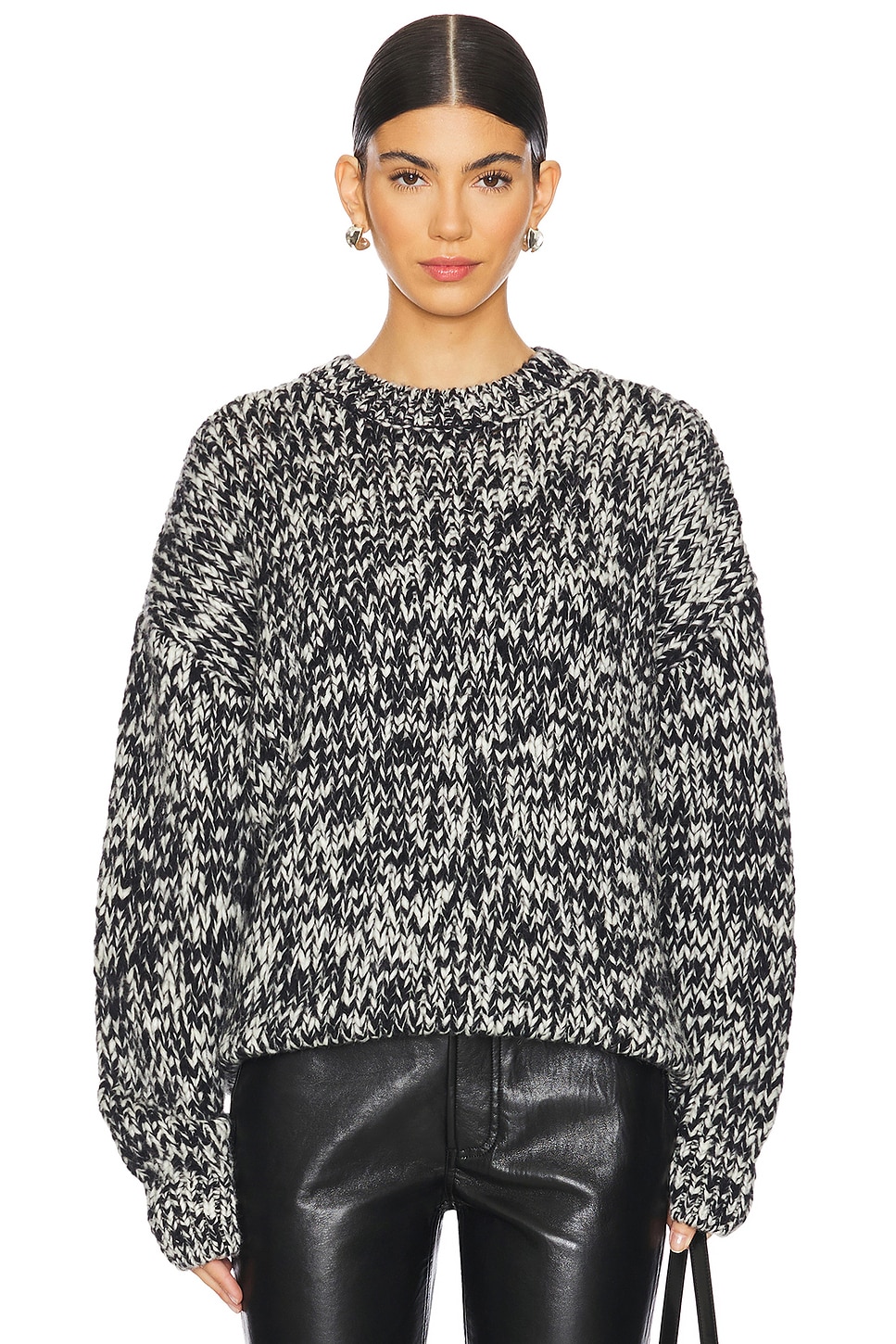 PENNYBLACK 売れ筋商品|||ペニーブラック ニット&セーター アウター レディース Sweaters White X-girl（エックスガール）の「WIDE STRIPE KNIT TOP（ニット